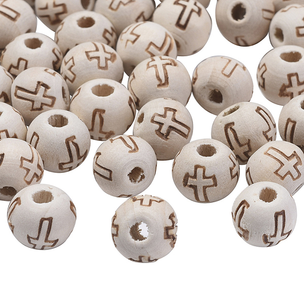 

PandaHall Unfinished Wood Beads, Natural Wooden Loose Beads Spacer Beads, Lead Free, Round, Beige, 10x8mm, Hole: 2mm Wood Round Yellow