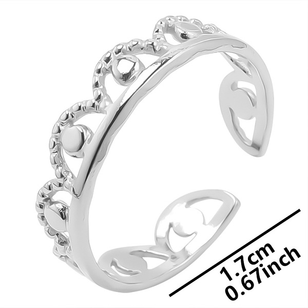 

PandaHall Vintage Stainless Steel Couple Open Cuff Rings for Men and Women, Stainless Steel Color Other