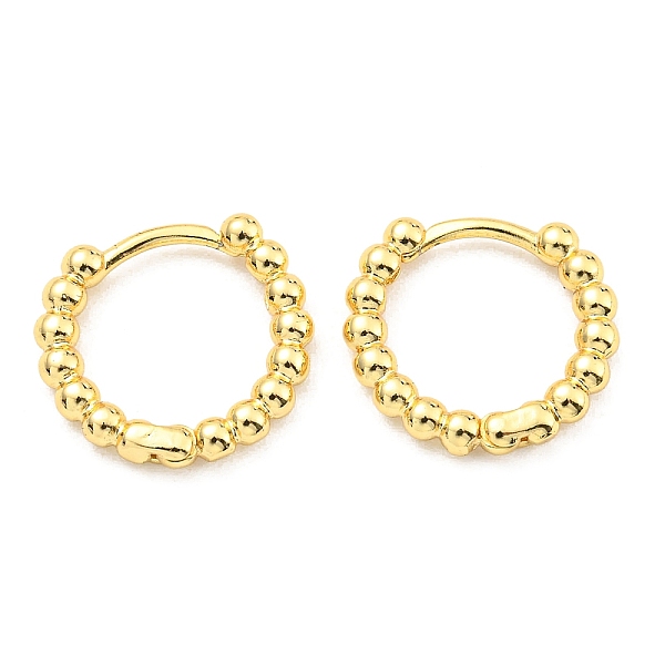 

PandaHall Rack Plating Brass Hoop Earrings, Cadmium Free & Lead Free, Long-Lasting Plated, Real 18K Gold Plated, 14x16x2.5mm Brass