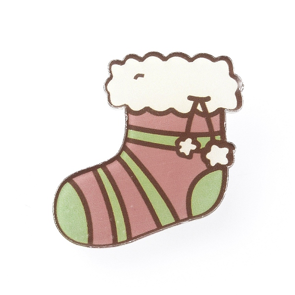 クリスマスアクリルブローチピン