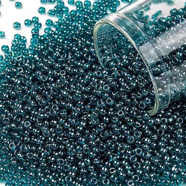 

PandaHall TOHO Round Seed Beads, Japanese Seed Beads, (108BD) Transparent Luster Teal, 11/0, 2.2mm, Hole: 0.8mm, about 5555pcs/50g Glass..., Cyan