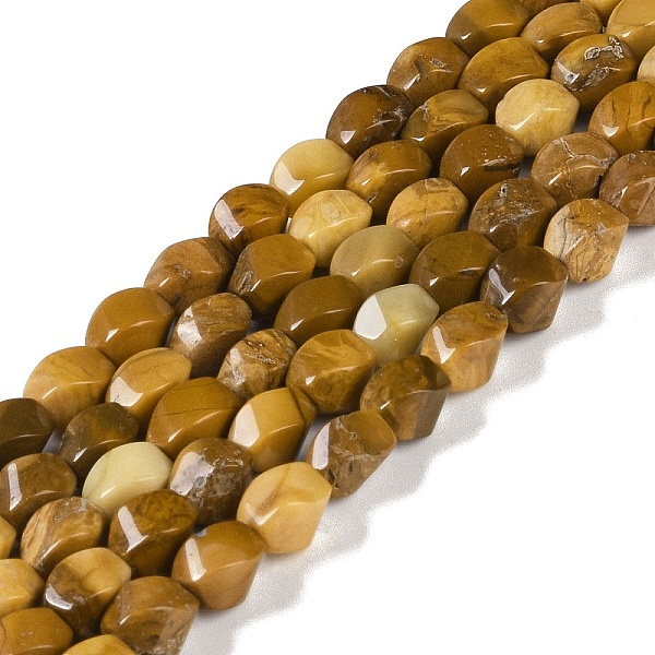 

PandaHall Natural Jade Beads Strands, Twist, 8.5x5.5x5.5mm, Hole: 0.5mm, about 47~49pcs/strand, 15.75''~15.94''(40~40.5cm) Other Jade Twist