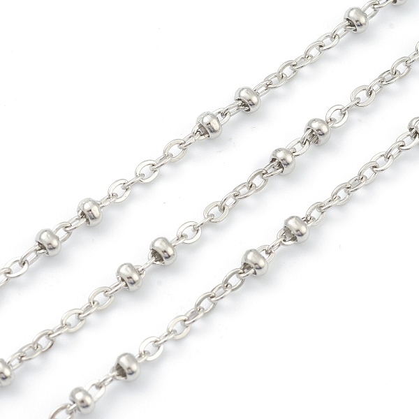 

PandaHall 304 Stainless Steel Cable Chains, Soldered, with Round Beads and Spool, Stainless Steel Color, 2.5x2x0.4mm, 32.8 Feet(10m)/roll...