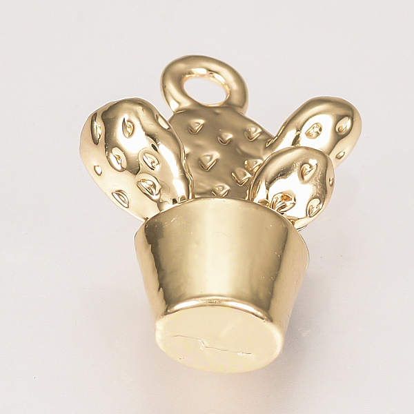 

PandaHall Alloy Pendants, Cactus, Golden, 15.5x10x6mm, Hole: 1.5mm Alloy Tree