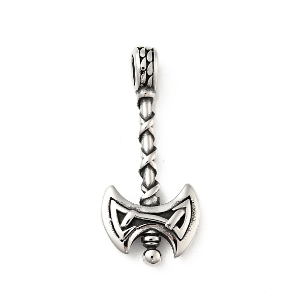 

PandaHall 304 Stainless Steel Pendants, Manual Polishing, Axe, Antique Silver, 44x19.5x7.5mm, Hole: 6x4.5mm 304 Stainless Steel Others