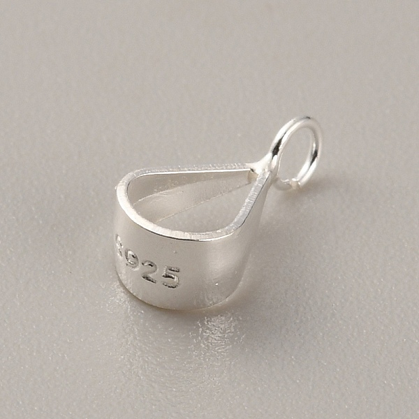 

PandaHall Sterling Silver Tube Bails, Loop Bails, Melon Seed Buckle Pendant Bails, Silver, 10x5x4mm, Hole: 2mm, Inner Diameter: 3.5x5.5mm...
