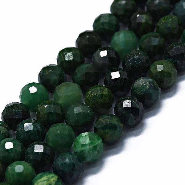 

PandaHall Natural African Jade Bead Strands, Faceted(64 Facets), Round, 6mm, Hole: 0.8mm, about 62~67pcs/strand, 15.16~15.55 inch...