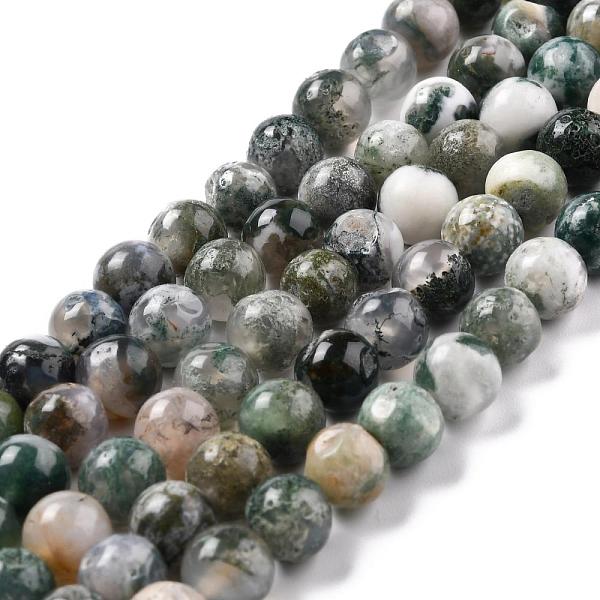 

PandaHall Natural Tree Agate Beads Strands, Round, 8mm, Hole: 1.2mm, about 47pcs/strand, 15.35 inch(39cm) Tree Agate Round