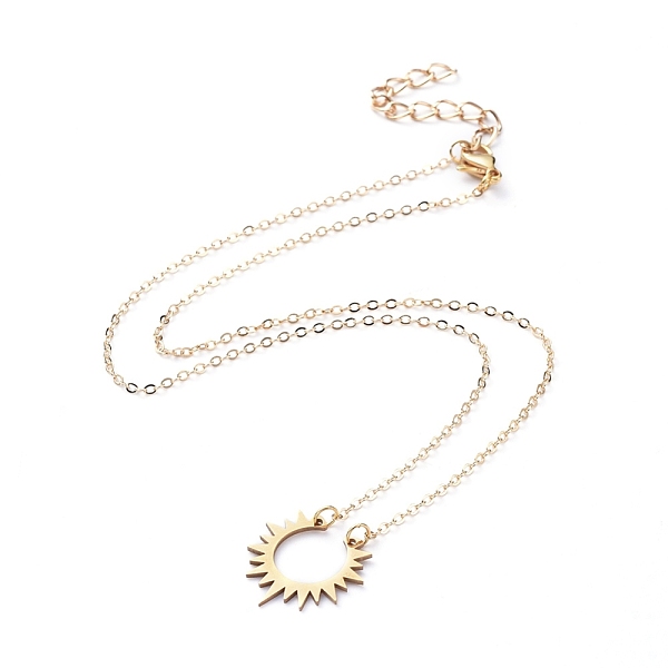 

PandaHall 304 Stainless Steel Pendant Necklaces, with Cable Chains, Golden, 16.14 inch(41cm) 304 Stainless Steel