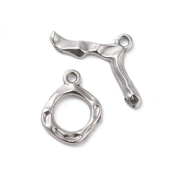 

PandaHall 304 Stainless Steel Toggle Clasps, Rhombus, Stainless Steel Color, 17x13x2mm, Hole: 1.6mm, Bar: 1.6x25x12, Hole:1.6mm 304...