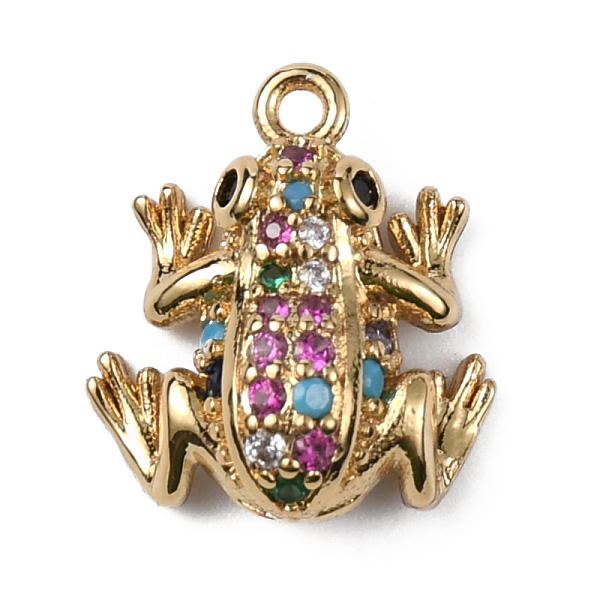 Brass Micro Pave Colorful Cubic Zirconia Chrams