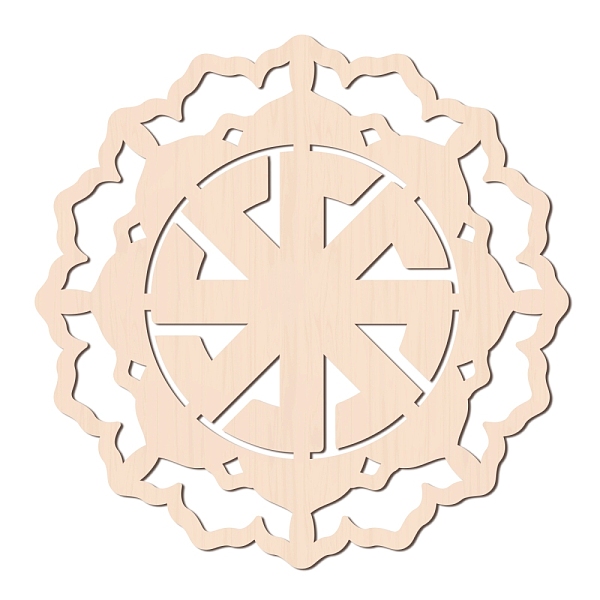 

PandaHall Laser Cut Wooden Wall Sculpture, Torus Wall Art, Home Decor Meditation Symbol, Flower, BurlyWood, 31x0.6cm Wood Flower Orange