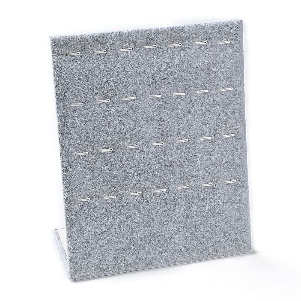 

PandaHall Wood Covered with Velvet Slant Back Pendants Display Stands, Rectangle Jewelry Organizer Holder for Pendant Storage, Gainsboro..., Gray