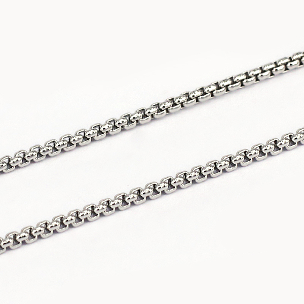 

PandaHall 304 Stainless Steel Box Chains, Unwelded, Stainless Steel Color, 0.8x1.5mm 304 Stainless Steel