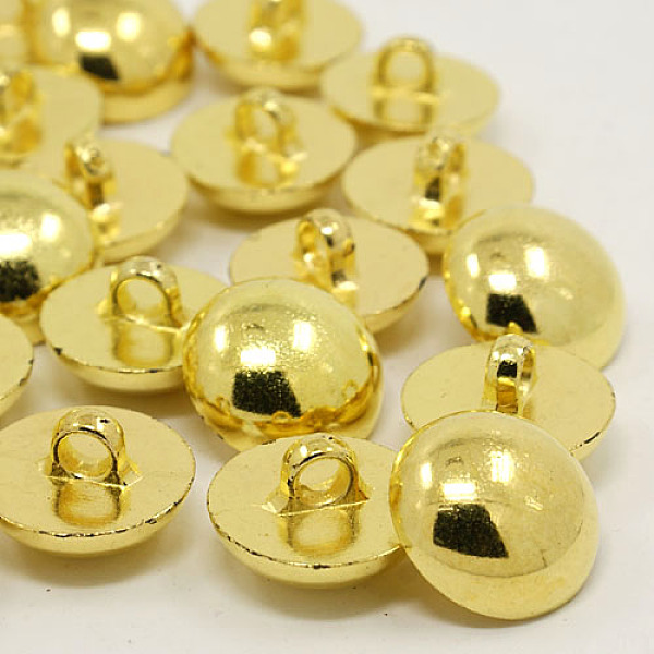 

PandaHall 1-Hole Plating Acrylic Shank Buttons, Half Round/Dome Buttons, Golden, 18x11.5mm, Hole: 3.5mm Acrylic Half Round