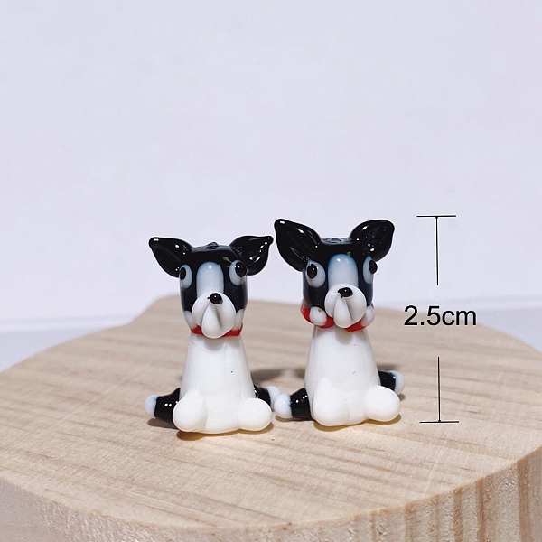 

PandaHall Lampwork Beads, Dog, White, 25mm, Hole: 2mm Lampwork Dog White