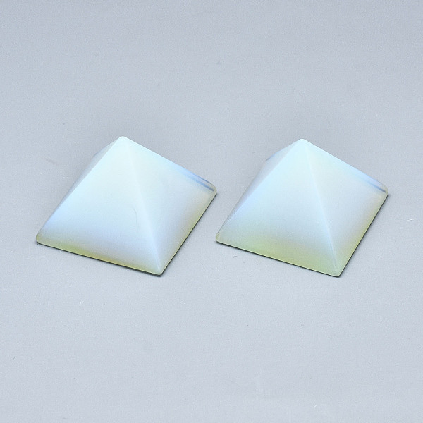 

PandaHall Opalite Decorations, Home Decorations, Pyramid, 37~38.5x37~38.5x28.5~29.5mm Opalite Pyramid