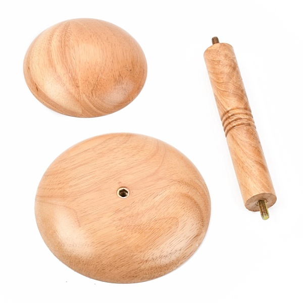 

PandaHall Wooden Dome Shaped Stem Hat Rack, for Wig, Hat Holder Display Stand, BurlyWood, 12.7x22cm Wood Orange