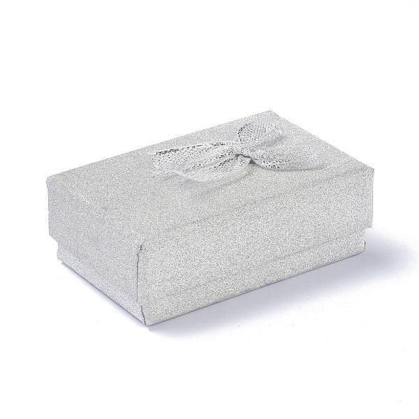 

PandaHall Paper Jewelry Set Boxes, with Black Sponge and Bowknot, for Necklaces and Earring, Rectangle, Gainsboro, 8.4x5.3x3.3cm Paper..., Gray