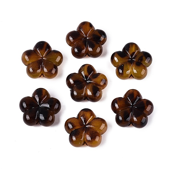 Leopard Print Opaque Acrylic Beads
