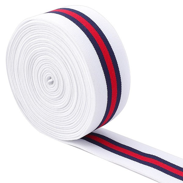 

PandaHall 5.22 Yards Flat Elastic Band, For Clothing, Garment Accessories, Colorful, 40mm Elastic Fibre Flat