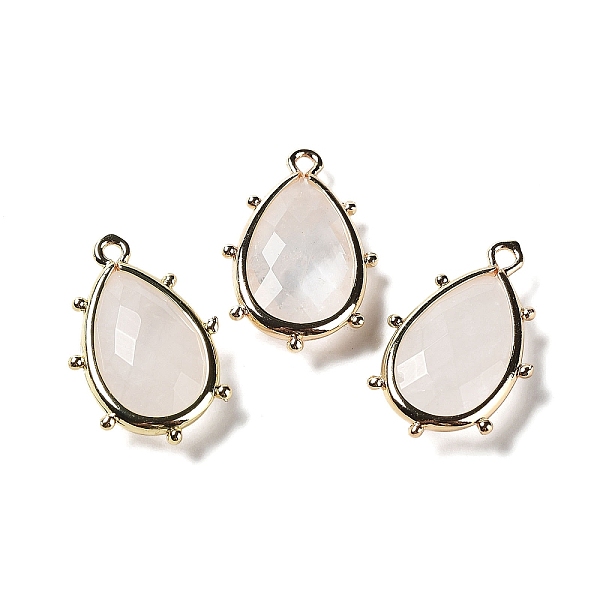 

PandaHall Natural Quartz Crystal Pendants, Rock Crystal Pendants, with Platinum Brass Edge, Faceted, Teardrop, 22.5x14x5.5mm, Hole: 1.6mm....
