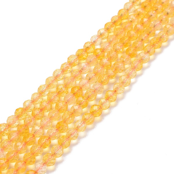

PandaHall Natural Yellow Quartz Beads Strands, Faceted, Round, 4mm, Hole: 0.9mm, about 92~96pcs/strand, 14.49''(36.8~39.1cm) Other Quartz...