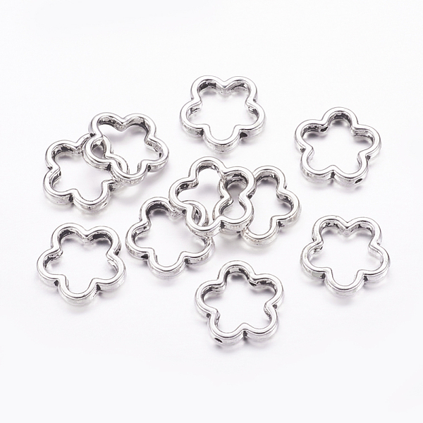 

PandaHall Tibetan Style Alloy Bead Frames, Lead Free & Cadmium Free, Antique Silver, 15x2mm, Hole: 1.5mm Alloy Flower
