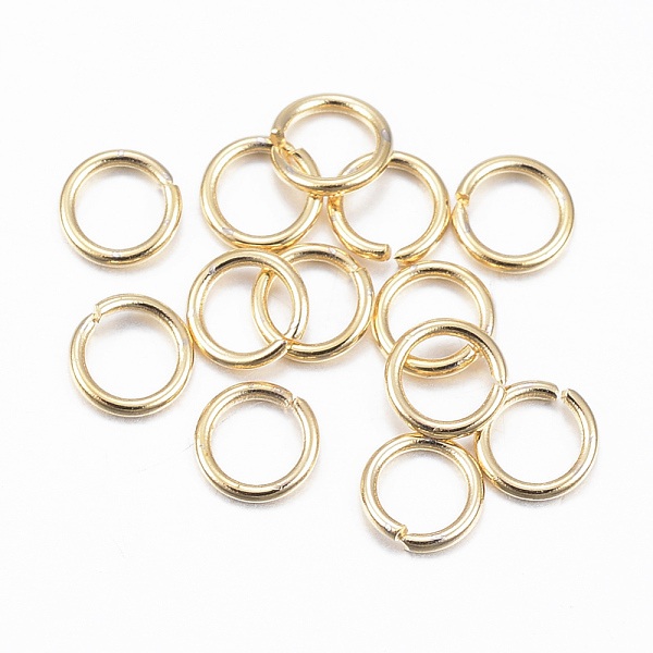 

PandaHall 304 Stainless Steel Open Jump Rings, Real 18K Gold Plated, 22 Gauge, 4x0.6mm, Inner Diameter: 3mm 304 Stainless Steel
