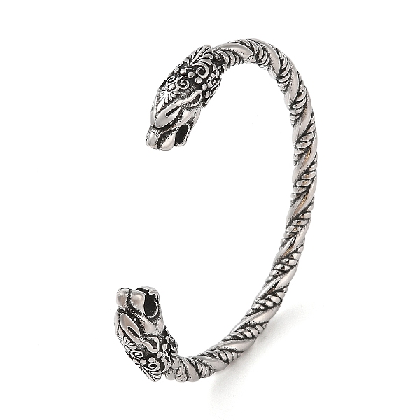 

PandaHall Viking 304 Stainless Steel Open Cuff Bangles for Men, Antique Silver, Lion, Inner Diameter: 2-3/4 inch(7.05cm), 10mm 304 Stainless...