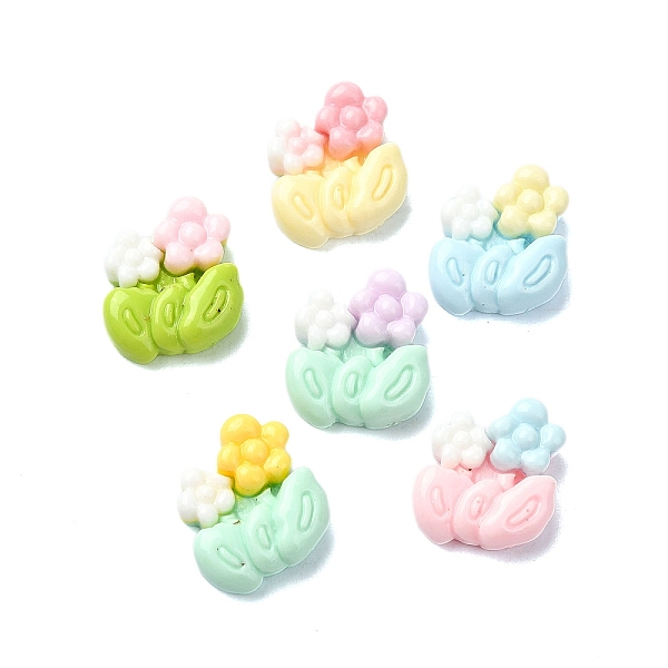 

PandaHall Macaron Color Opaque Resin Decoden Cabochons, Mixed Color, Flower, 13x10.5x4mm Resin Flower Multicolor