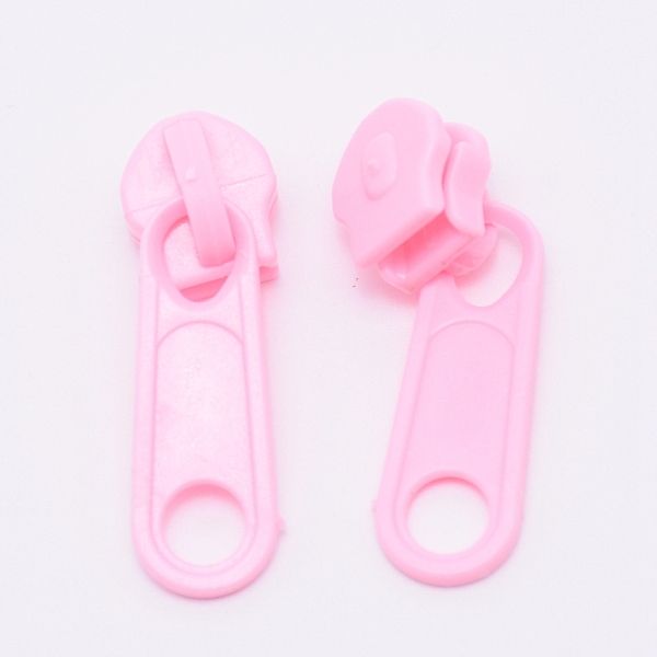 

PandaHall Plastic Zipper Slider, Garment Accessories, Oval, Pink, 3.6x1.1x1.1cm Plastic Pink