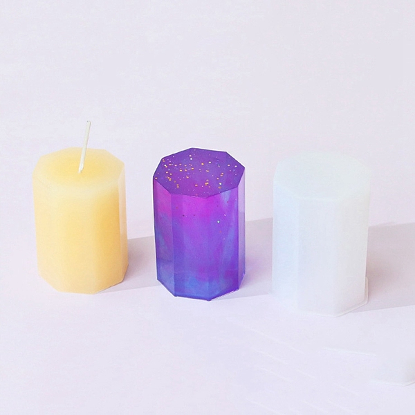 

PandaHall DIY Silicone Candle Molds, For Candle Making, White, 5.5x5.3x7.1cm Silicone Octagon White