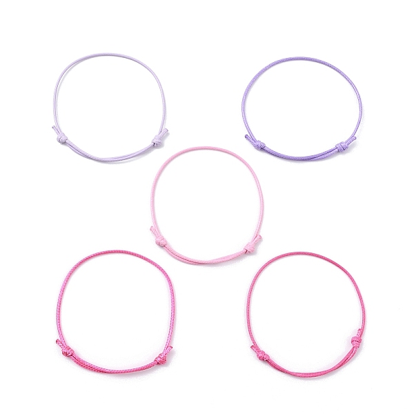

PandaHall 5Pcs 5 Colors Eco-Friendly Korean Waxed Polyester Cord, for Adjustable Bracelet Making, Mixed Color, Inner Diameter: 3-1/8~3-1/4..., Multicolor