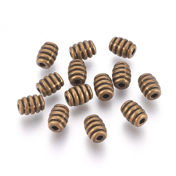 

PandaHall Tibetan Style Alloy Beads, Lead Free & Cadmium Free, Barrel, Antique Bronze, 7x5.5mm, Hole: 2mm Alloy Barrel