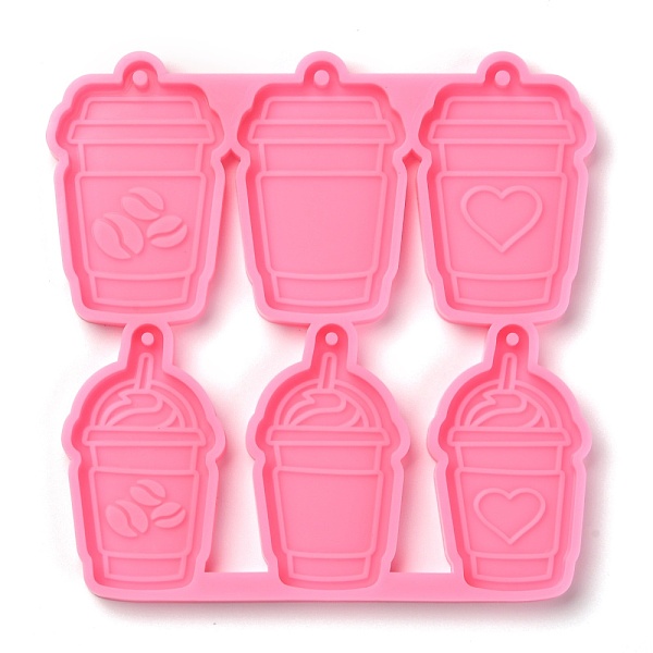 

PandaHall Coffee Cup Pendant Silicone Molds, Resin Casting Molds, For UV Resin, Epoxy Resin Jewelry Making, Hot Pink, 110x112x7mm Silicone...