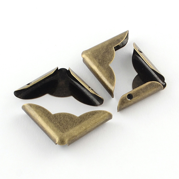 

PandaHall Iron Book Albums Menus Folders Corner Protectors, Antique Bronze, 22x22x6mm Iron