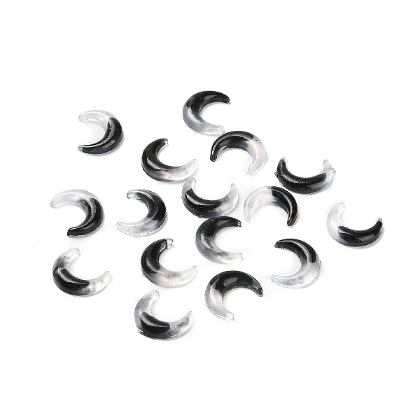 

PandaHall Luminous Transparent Resin Decoden Cabochons, Glow in the Dark Moon, Black, 10.5x8.5x2.5mm Resin Moon Black