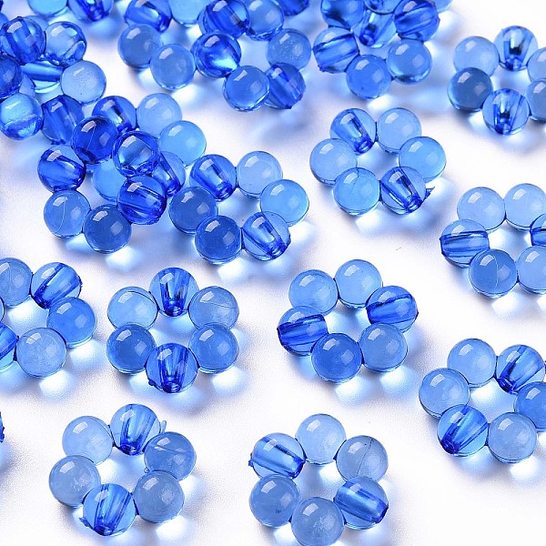 

PandaHall Transparent Acrylic Bead Frames, Flower, Blue, 16.5x15.5x6mm, Hole: 2mm, about 674pcs/500g Acrylic Flower Blue
