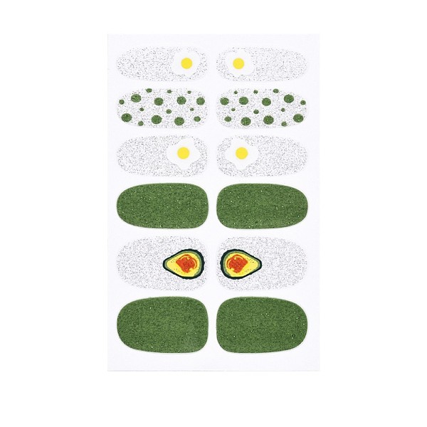 

PandaHall Avocados & Strawberries & Flowers Full Cover Nail Art Stickers, Glitter Powder Decals, Self Adhesive, for Nail Tips Decorations...
