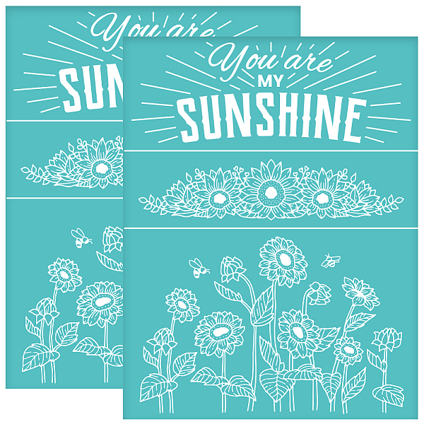 

PandaHall OLYCRAFT 2Pcs 8.6x11 Inch Sunflower Self-Adhesive Silk Screen Printing Stencil "You are My Sunshine" Silk Screen Stencil Reusable...