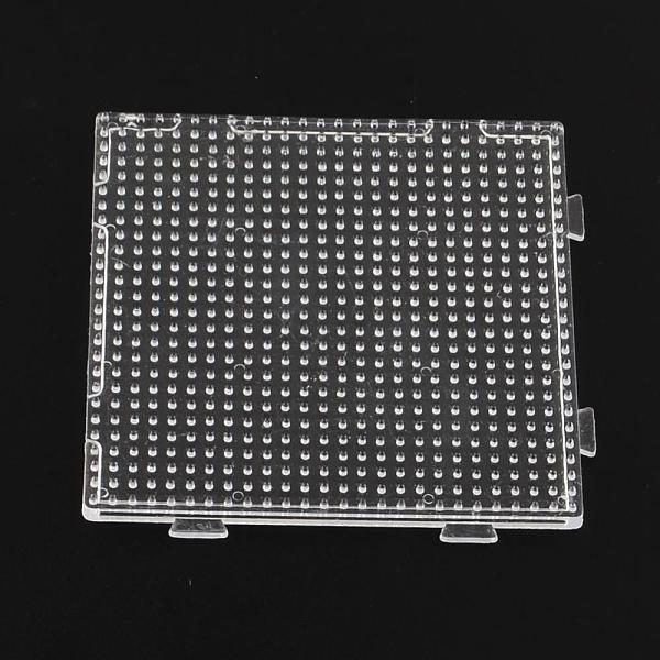 

PandaHall Square Pegboards for 3x2.5mm Mini Fuse Beads, Clear, 75x75x2.5mm Plastic Square Clear