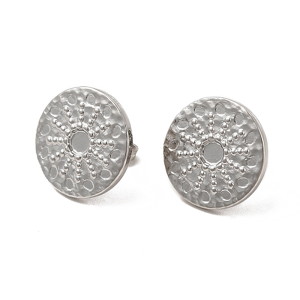 

PandaHall 304 Stainless Steel Stud Earring Cabochon Settings, Flat Round with Sun, Stainless Steel Color, Tray: 4mm, 16mm, Pin: 0.8mm 304...