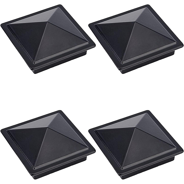 

PandaHall BENECREAT 4Pcs 5x5cm Aluminium Black Fence Post Caps, Pyramid Post Cap Cover Fence Pipe Cap for Protecting Square Wood Post...