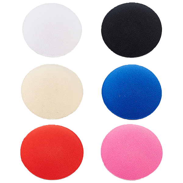 6Pcs 6 Colors Nylon Cloth Round Fascinator Hat Base For Millinery