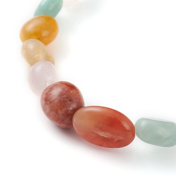 

PandaHall Natural Gemstone Beads Stretch Bracelets, Tumbled Stone, Nuggets, Inner Diameter: 2-1/8 inch(5.4cm), Beads: 8~3x7~9x3.5~9mm Mixed...