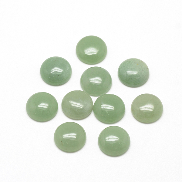 

PandaHall Natural Green Aventurine Cabochons, Half Round/Dome, 16x6mm Green Aventurine Half Round