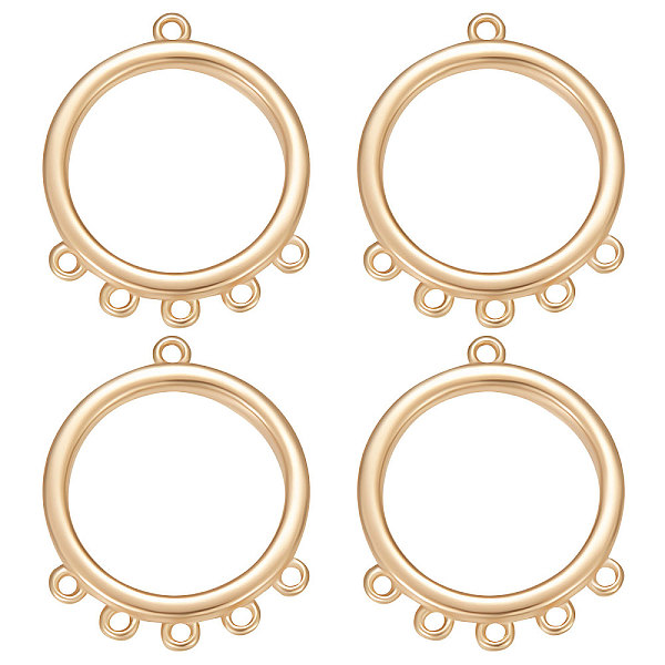 

PandaHall Beebeecraft 16Pcs Brass Chandelier Components Links, Ring, Real 18K Gold Plated, Real 18K Gold Plated, 16x13x1.5mm, Hole: 0.9mm...
