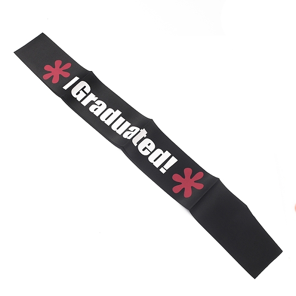 

PandaHall Polyester Shoulder Straps, Etiquette Belt, Satin Sash for Graduation Ceremony Gown Accessories, Black, 1560x95x0.1mm Polyester...