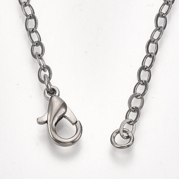 

PandaHall Brass Cable Chain Necklaces, with Lobster Claw Clasps, Gunmetal, 32 inch(81.5cm) Brass